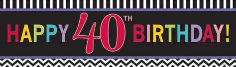 birthday banner 40th